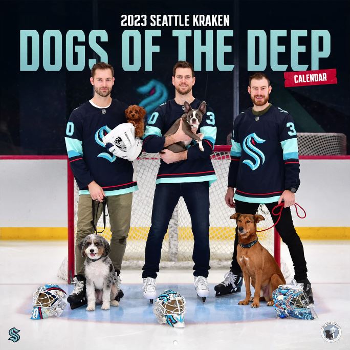 Seattle Kraken Dog Calendar - 12 x 12