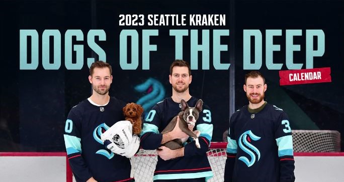 [People] The Seattle Kraken Creates Charity Calendar Packed with Photos of the Players and Their Pups